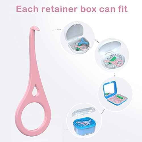 ARGOMAX - Aligner Removal Tool, 50 Invisible Braces Removal Tools, Retainer Remover Tool, Suitable for Removing Braces, Trays, Retainers, Dentures and Aligners(Pink).