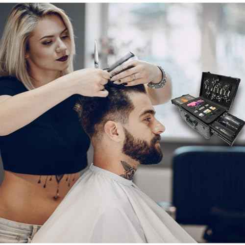Barber Cases for Clippers and Supplies, Hair Scissors Trimmer Organizer, Salon Hair Grooming Hard Travel Suitcase, Shrink DesignTransformers,Aviationmaterial,Lightweight&Portable