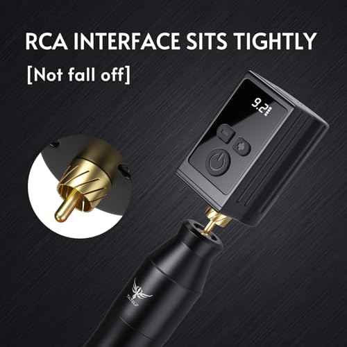 Tattoo Power Supply-TATELF Wireless Mini Tattoo Battery Pack with Line Control Switch RCA Connector LED Digital Display for Rotary Tattoo Gun Machine Supplies