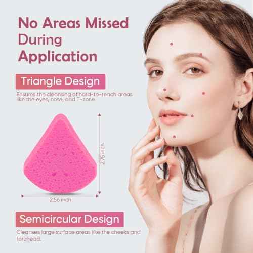 AIDEA Compressed Facial Sponges 96Count Pink, Travel Essentials Makeup Sponges, 100% Natural Cellulose Cosmetic Spa Sponges for Facial Cleansing, Exfoliating, Makeup Remover Pads
