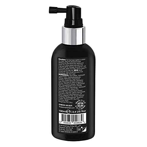 Watermans Grow More Hair Growth Serum | Supports Thicker, Stronger Hair with Biotin, Rosemary & DHT Blockers | Lightweight, Fast-Absorbing & Vegan | Helps Improve Scalp Density ? 3.4 fl oz