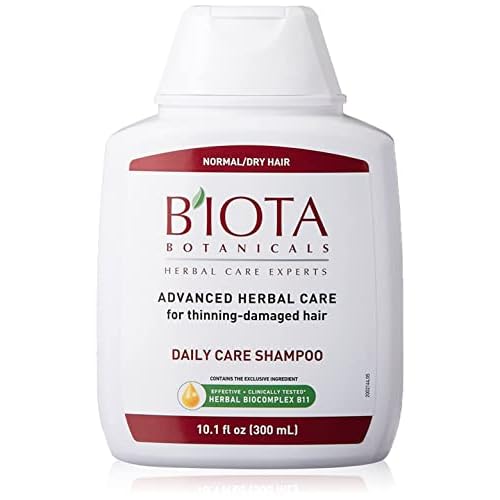 B'IOTA Botanicals Herbal Care Experts Daily Care Shampoo For Normal/Dry Thinning Hair 10.1 oz ( Pack of 3)