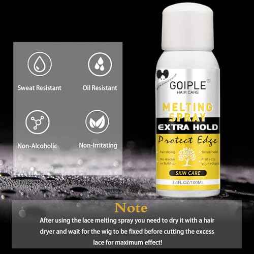 Lace Melting and Holding Spray Glue-Less Hair Adhesive for Wigs, Lace Bond Adhesive for Closure Wigs and Front Extensions, Strong Natural Finishing Hold with Control