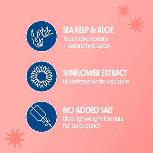 Not Your Mother's Beach Babe Texturizing Foam (2-Pack) - 6.5 fl oz Each - Crunch-Free Texture and Touchable Waves with UV Defense - Conditions & Hydrates for All Hair Types