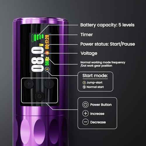 Wormhole Tattoo Gun Kit Xtreme Tattoo Kit Black Tattoo Ink Wireless Tattoo Machine Kit 1,800 mAh Battery Tattoo Power Supply 20 Tattoo Cartridge Needles Multi-function Smart Tattoo Pen