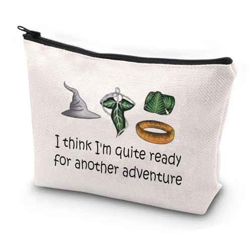 JYTAPP Movie Gift I Think I'm Quite Ready For Another Adventure Movie Merch Makeup Bag Lord Movie Rings Fans Gift