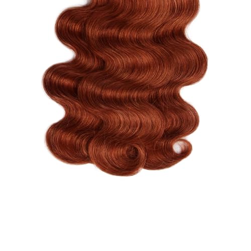 #33 Reddish Brown Bundles Human Hair Body Wave Bundles 26 28 30 Inch Unprocessed Brazilian Virgin Hair Copper Red Body Wave 3 Bundle Human Hair Extensions 50 Gram Per Bundle