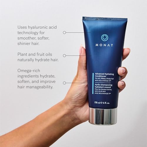 MONAT Advanced Hydrating Conditioner - Lightweight, Hyaluronic Acid-Infused Moisturizer for Fine to Medium Hair, Color-Safe, 178ml (6 fl. oz.)