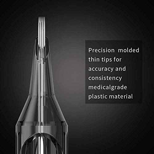 Tattoo Cartridge Needles - 80Pcs Disposable Mixed Sterilized Tattoo Needles Single Stack Magnum 1205M1 1207M1 1209M1 1211M1 Size for Tattoo Machine Tattoo Kit Tattoo Supplies