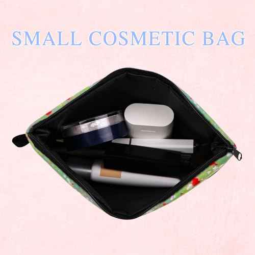 Makeup Organizer Small, Cosmetic Zipper Bag for Purse Mini, Cute Traveling Accessories Pouch for Women Thanksgiving Christmas Gifts (NR9756)