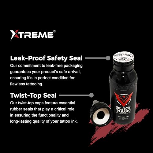 Xtreme Tattoo Ink Whitewash Set, Professional Shading and Highlighting Solutions for Tattoo Artwork, Premium Ingredients, Smooth Application, Sterile, Vegan, Cruelty-Free (Set of 4, 4 oz)