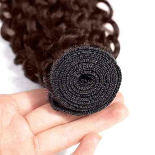 Condescension Brazilian Human Hair Bundles 10 12 14 Inch Jerry Curly 3 Bundles Human Hair 100% Unprocessed Remy Brazilian Virgin Weave Hair Chocolate Brown 4 for Women