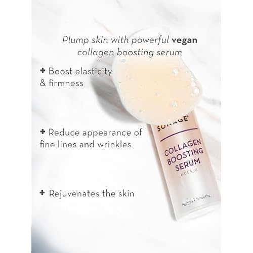 Sonage Collagen Boosting Serum: Vegan Anti-Aging Face Serum | Plumps, Smooths, Minimizes Pores, Wrinkles