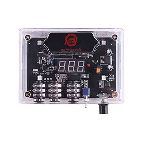 One Tattoo World Transparent Tattoo Power Supply - Precision Control, Innovative Design, Adjustable Voltage with different lights, Dual Machine Compatibility, and Safety Features, OTW-PDCT-1
