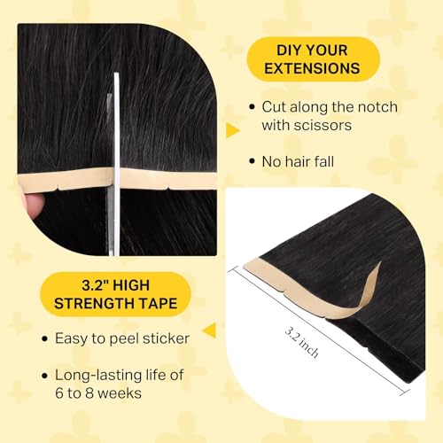 DOORES Hair Extensions Real Human Hair Wide Tape ins, Balayage Dark Brown to Chestnut Brown 20 Inch 10pcs 50g, Tape in Extensions Human Real Remy Invisible Fullness Skin Weft Silky Straight for Woman