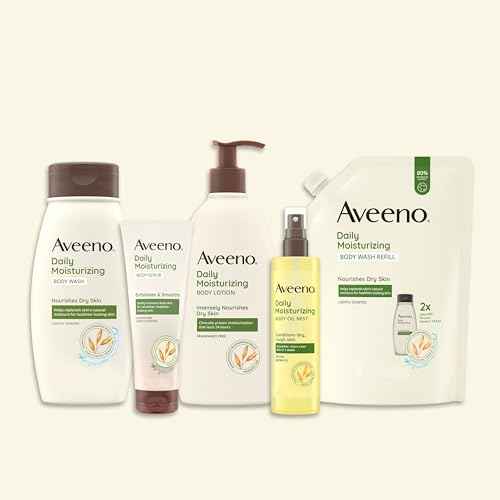 Aveeno Daily Moisturizing Body Oil Mist with Oat & Jojoba Oil for Dry Sensitive Skin, Nourishing Body Spray for Smoother Skin, Paraben-, Silicone- & Alcohol-Free, Twin Pack, 6.7 fl. oz, 2 Pack