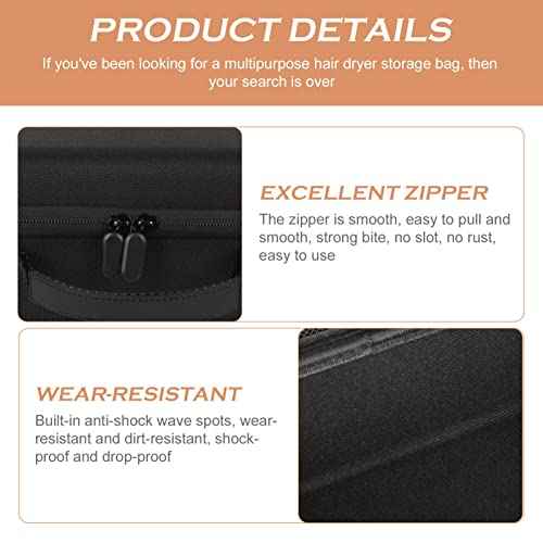 FRCOLOR Hair Dryer Case Holder Travel Storage Case Hair Blower Carrying Pouch Lightweight Eva Organizer Hard Shell Container Bag