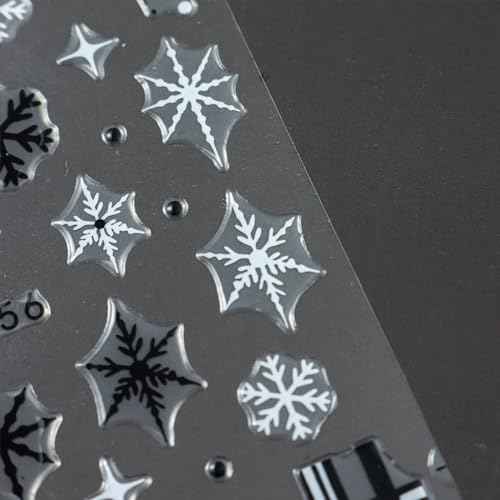9 Sheets Christmas Nail Art Stickers Decals 3D Self-Adhesive Christmas Gifts Nail Art Supplies Cute Snowflake Xmas Winter Nail Art Design for Women Girls Nail Decoration Accessories