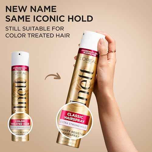L'Oreal Paris Elnett Satin Extra Strong Hold Color Treated Classic Hairspray, 11 oz