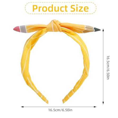 WOVOWOVO Back to School Headband, Pencil Hairband for Women Teacher Student Headbands Hair Accessories First Day of School Gift for Girls
