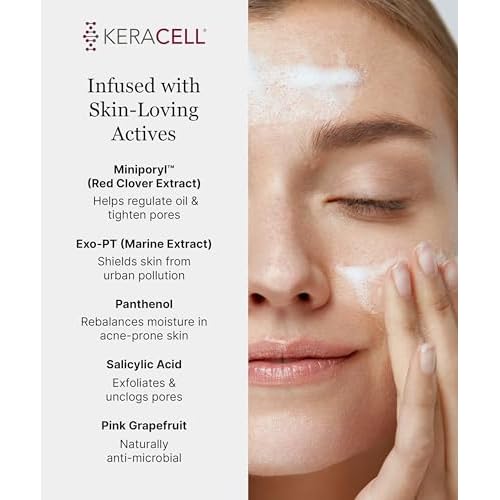 Pore Clearing Cleanser - Pore Cleanser & Minimizer with Salicylic Acid & Panthenol - Acne Cleanser Face Wash with MHCsc Technology - Moisturizes, Decreases Oil & Removes Impurities - 4 oz