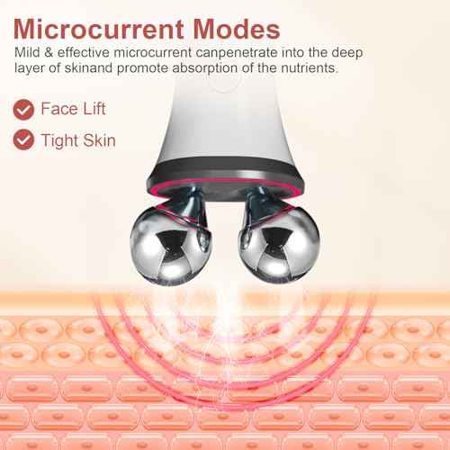 Microcurrent Facial Device - Electric Face Lifting & Toning for Face & Neck for Mother & Companion - Handheld Skin Care Device (White)
