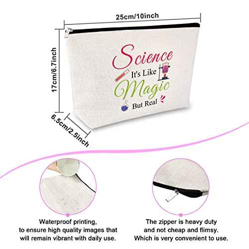 Sfodiary Science Gifts for Women Makeup Bag Science Teacher Gifts Science Lovers Gift Scientist Physicist Chemistry Graduation Gift Biology Gift Birthday Christmas Gifts for Her Travel Cosmetic Pouch