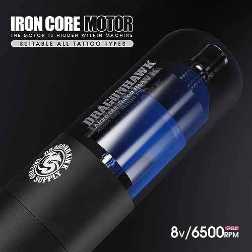 DRAGONHAWK Wireless Tattoo Machine Beginner Complete Kit Rotary Pen 50Pcs Cartridges Needles Color Inks Battery Power Supply 375DC