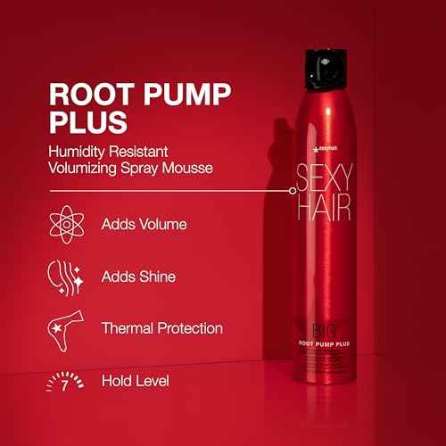 SexyHair Big Root Pump Plus Volumizing Spray Mousse | Volume with High Hold | Up to 72 Hour Humidity Resistance