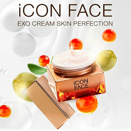 ICON FACE EXO CREAM SKIN PERFECTION WITH STEM CELLS AND SALMON OVUM EXTRACT, ANTI AGING CREAM, WRINKLE Reduce Wrinkle, Dark Circle, Dry Skins, Multi Nutrients, Vitamin B3, B5, C-50 ml