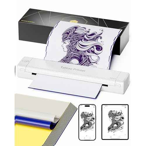 Itari TP81 Tattoo Stencil Printer Bluetooth - 2025 New Tattoo Kit Machine with 10pcs Tattoo Transfer Papers for Tattooing Thermal Tattoo Printer Tattoo Supplies for Tattoo Artists, White