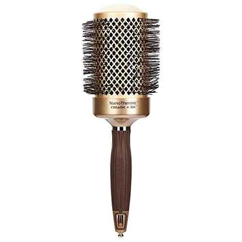 Olivia Garden NanoThermic Ceramic + Ion Round Thermal Hair Brush - Not Electrical - Professional Blowout Brush for Normal to Thick Hair