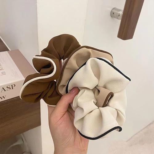 Simple temperament hair scrunchies all-match Elastic Hair Scrunchies hair accessories (4pcs)
