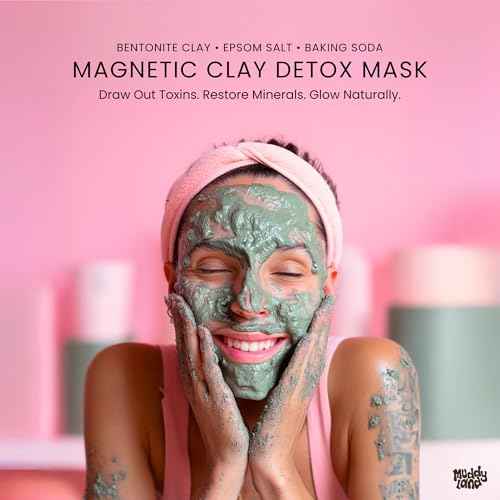 Bentonite Clay Detox Bath Soak Powder & Full Body Mud Mask ? Mineral-Rich Clay with Epsom Salt for Adults & Kids ? Heavy Metal Detox Bath ? Mud Magnet by Muddyland