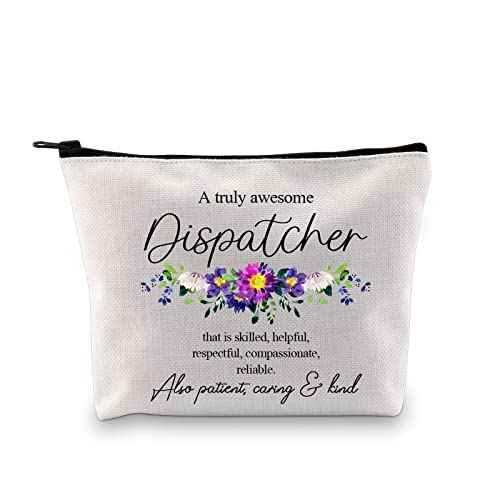 GJTIM Dispatcher Gift Funny 911 Dispatcher Zipper Pouch Appreciation Gift Makeup Bag For 911 Emergency Dispatcher Operator (Truly Dispatcher Bag)