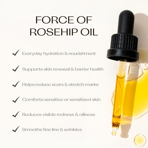 Trilogy Certified Organic Rosehip Oil Duo, Intensive Nourishment, Improves Appearance of Scars, Stretch Marks, Fine Lines, & Wrinkles, 1.5 fl oz Each