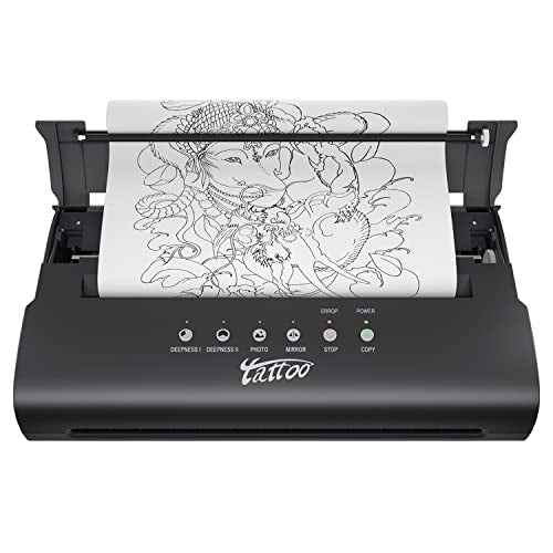 TATELF Stencil Printer With 20pcs Transfer Paper - Portable Mini Tattoo Transfer Machine for Tattooing - Thermal Copier
