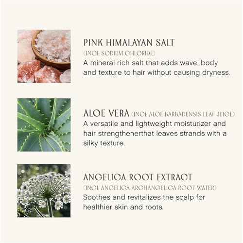 INNERSENSE Organic Beauty - Natural I Create Waves Pink Himalayan Salt Spray | Non-Toxic, Cruelty-Free, Clean Haircare (4oz)