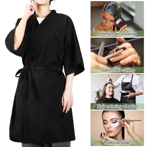 Toulite 20 Pcs Salon Robes black Salon Smocks for Clients Hair Client Gown Cape for Men Women(Classic)
