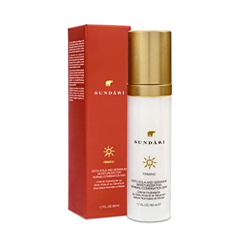 SUNDARI Gotu Kola and Geranium Moisturizer, 1.7 Fl Oz, Firming and Anti-Aging with Natural Botanicals, Reduce Fine Lines, Soft and Nourished Skin