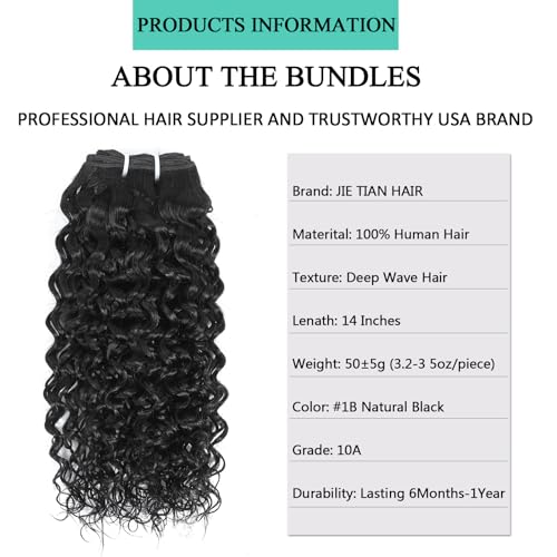 12 Inch Kinky Curly Human Hair Bundles Brazilian Virgin Human Hair 4 Bundles Natural Black Color 100% Unprocessed Curly Wave Human Hair Extensions(14 Inch curly *4+16 Inch Closure)
