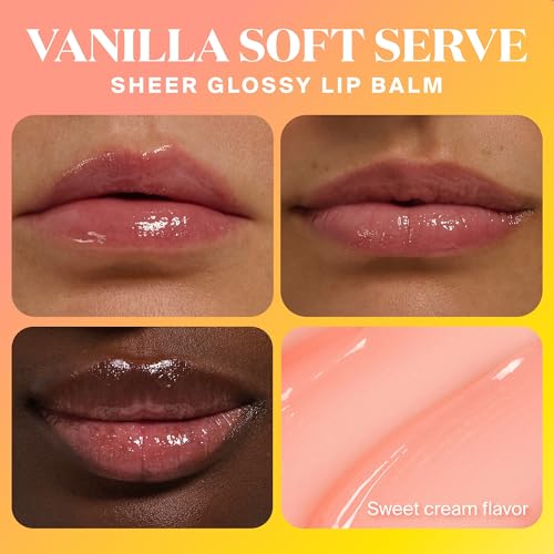 Supergoop! Glow Gloss SPF 40 Lip Balm Trio - Includes Vanilla Soft Serve, Strawberry Spritz & Pink Peppermint - Broad Spectrum Protection with a Non-Sticky, High-Shine Finish - 0.5 fl oz