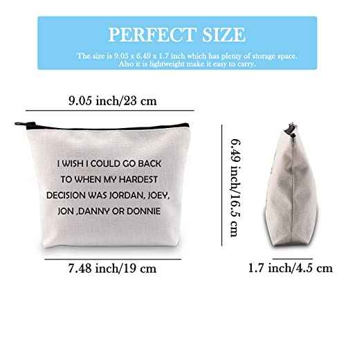 Music Group Inspired Gift Music Band Fan Gift Zipper Pouch NKTB Celebrity Gift Makeup Bag for Music Lovers (On Block Bag)