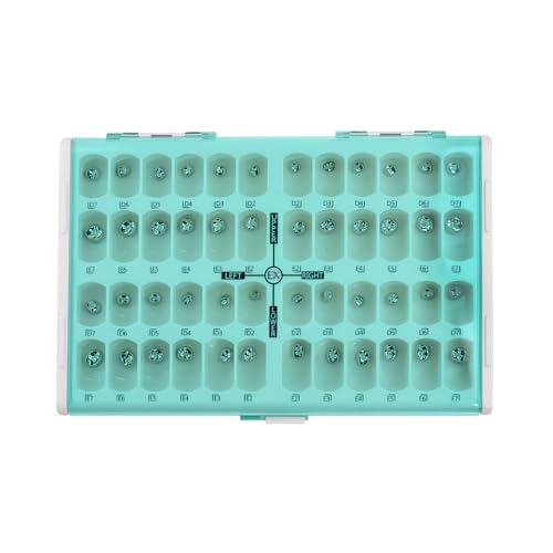 48 Pcs Dental Primary Molar Crown Teeth Preformed Stainless Steel Temporary Crowns Kit Adult Kids Pediatric Dentistry Supply