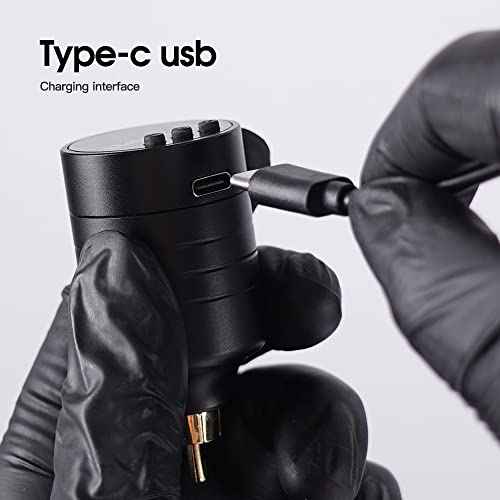 Dragonhawk Tour Y23 Wireless Tattoo Kit 2 Replaceable Batteries Tattoo Pen Machine Gun Kit with 6 Strokes Length Change