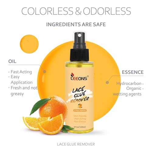 4OZ/120ML Tape Lace Remover Fast Acting/Bond Release Spray/Residue Removal Solution for Lace Wigs, Extensions, Hair Systems Tape & Lace Glue Remover NO Harsh Solvents, Harmful Fumes