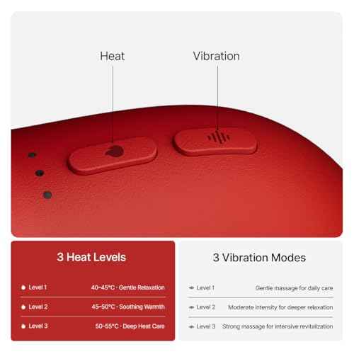 Electric Gua Sha Facial Tool, Heated Brass Face & Neck Massager with LED Red Light Therapy & Soothing Vibration, Smart Dual-Mode Design Beauty Skincare Device for Sculpting, Lifting & Relaxation