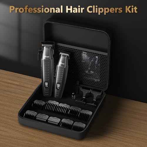Ufree Professional Hair Clippers for Men, Clippers and Trimmers Set, Barber Clippers, Electric Beard Trimmer with Barber Bag, Gifts for Men