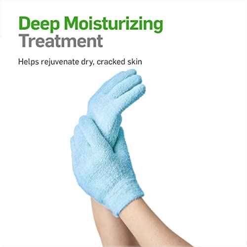 NatraCure Moisturizing Gel Gloves - (for Dry, Cracked Skin, Aging Hands, Cuticles, Eczema, After Hand Washing, Instead of Overnight Sleeping Gloves, Lotion, Cream) - Color: Aqua