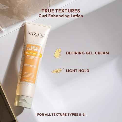 Mizani True Textures Curl Enhancing Leave In Conditioner - Moisturizing Curl Cream, Smooths and Adds Hair Shine, With Coconut Oil, For Natural & Curly Hair